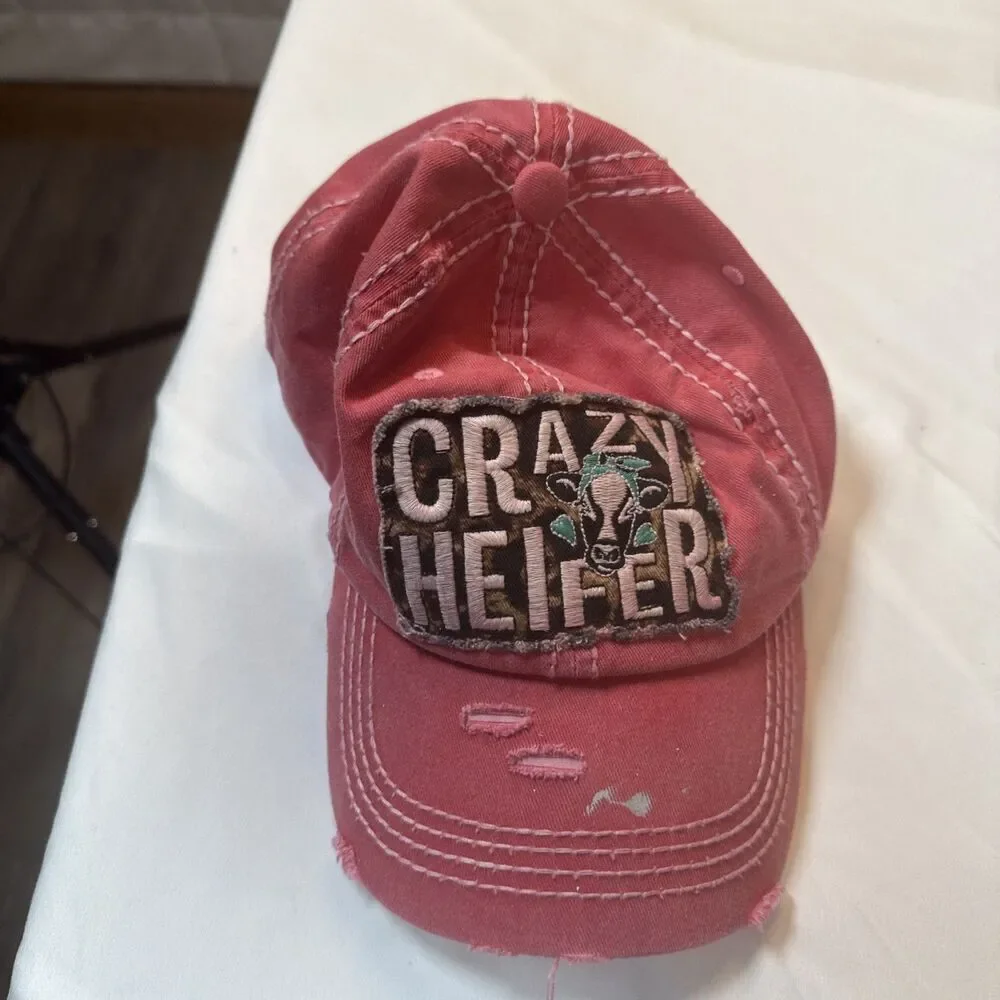 Kbethos Vintage Distressed Hat Crazy Heifer Preowned